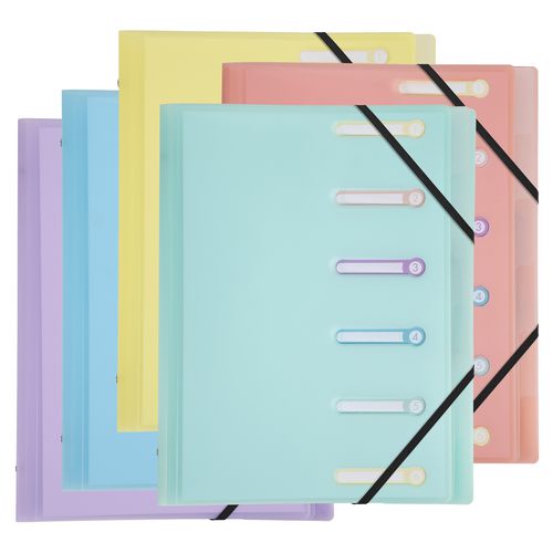 Exacompta Chromaline Pastel Expanding File 56170e PP Assorted Colours