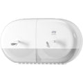 Toiletpapier dispenser Tork T9 SmartOne Mini Twin Elevation afsluitbaat wit